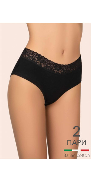 Труси шорти для жінок Kleo 168 С Cotton 2 од. чорний/чорний-image