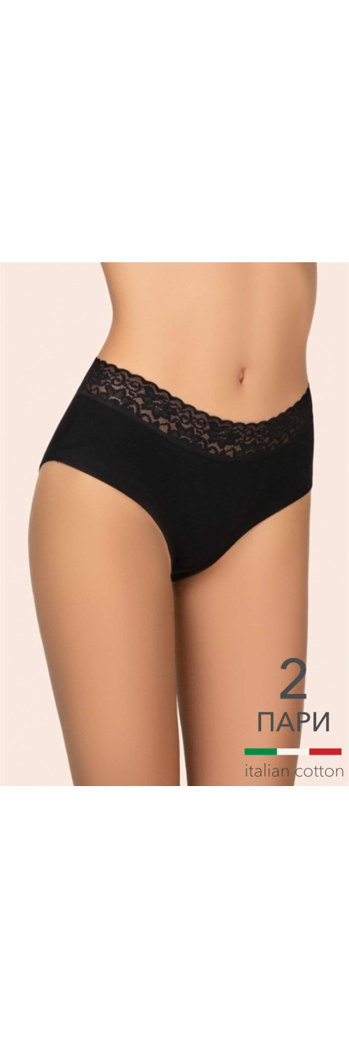 Труси шорти для жінок Kleo 168 С Cotton 2 од. чорний/чорний M-0