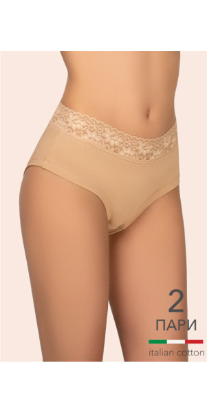 Труси шорти для жінок Kleo 168 С Cotton 2 од. бежевий/бежевий-image