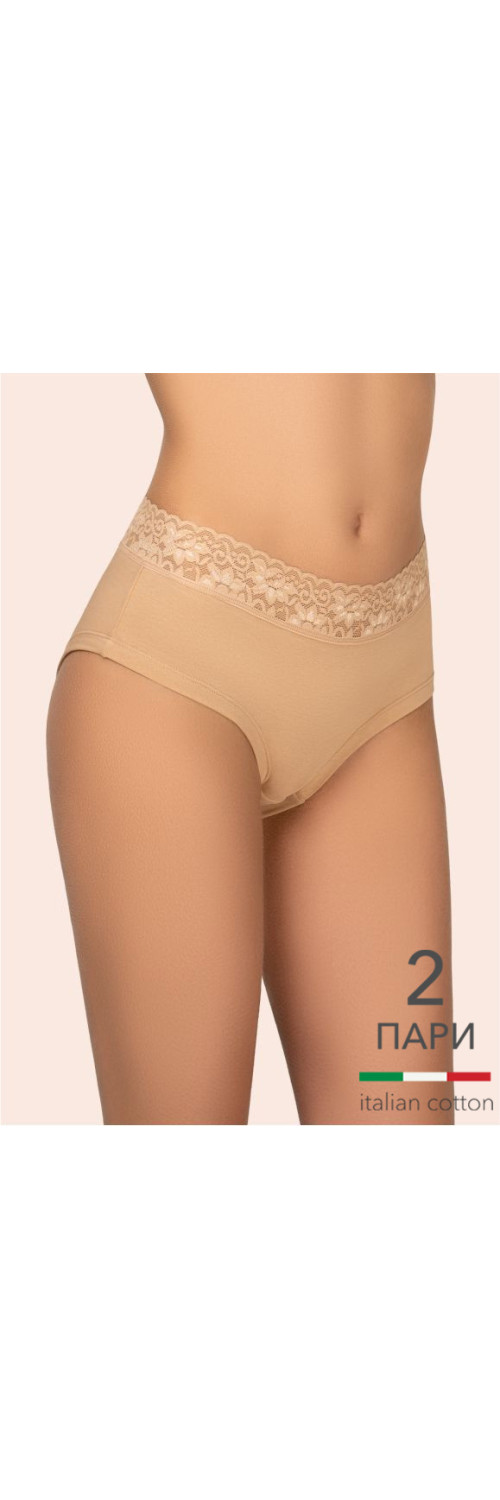 Труси шорти для жінок Kleo 168 С Cotton 2 од. бежевий/бежевий M-0