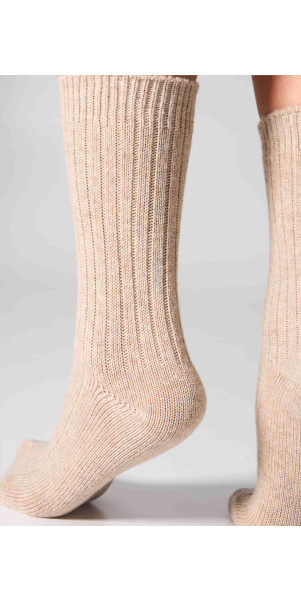 Шкарпетки вовняні довгі для жінок Legs SCM26 Socks cashmere merino бежевий-image