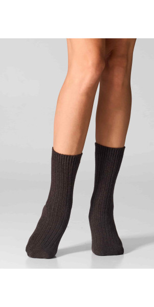 Шкарпетки вовняні довгі для жінок Legs SCM26 Socks cashmere merino браун-image