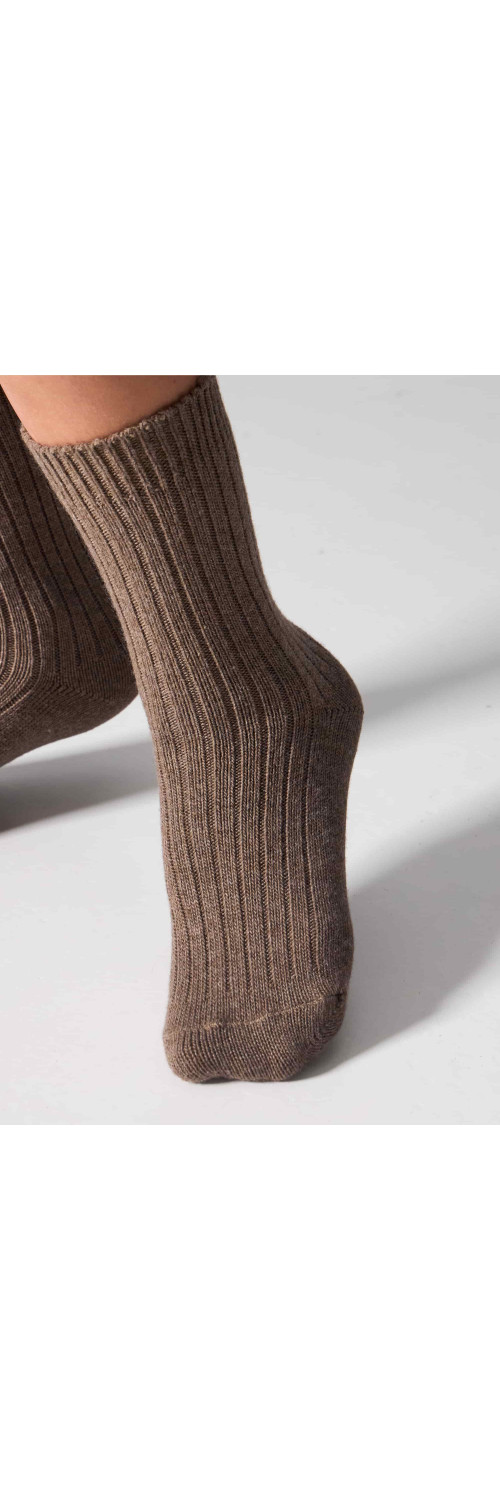 Wool socks long for women Legs SCM26 Socks cashmere merino сoffee  36-40-2