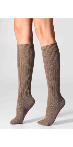 Wool knee highs for women Legs KCM26 Knee high cashmere merino сoffee-image