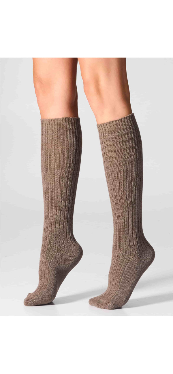 Гольфиі вовняні для жінок Legs KCM26 Knee high cashmere merino кава-image
