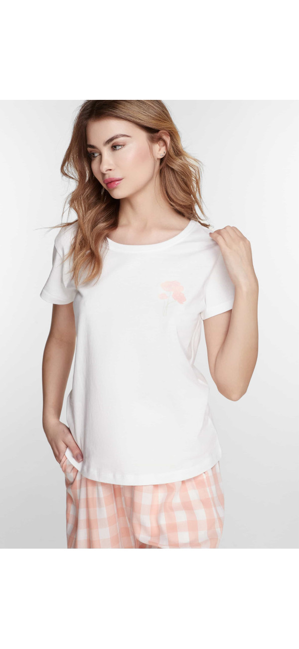 T-shirt for women Naviale LH320-01 Peach vibe white-image