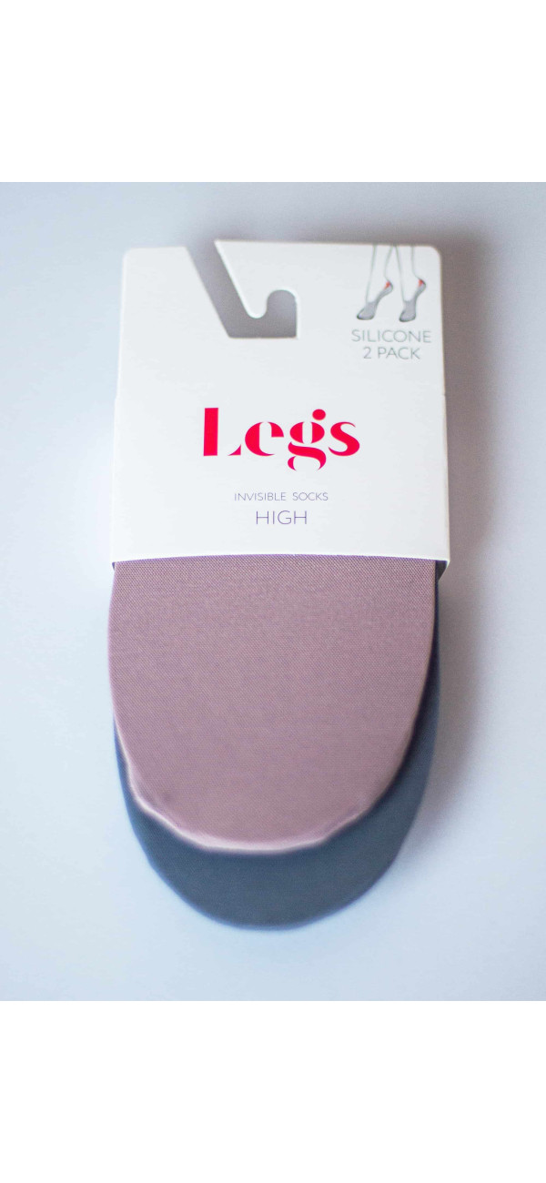 Invisible socks for women Legs 731 Sneacker invisible tulle (2 пари) (2 pack) dusty rose/grey-image