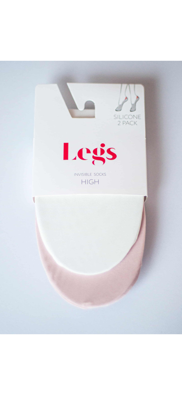 Invisible socks for women Legs 731 Sneacker invisible tulle (2 пари) (2 pack) milk/pudra-image