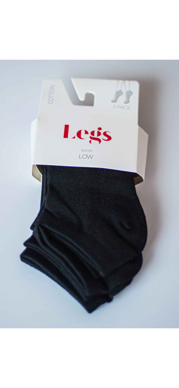 Cotton socks for women Legs 8 Socks cotton mesh low (3 pack) nero-image