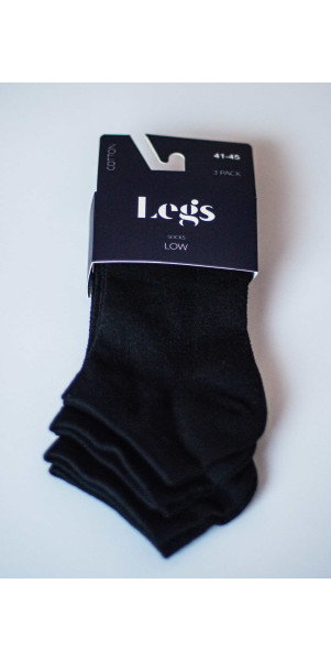 Cotton socks for men Legs Socks men cotton mesh low (3 пари) nero-image