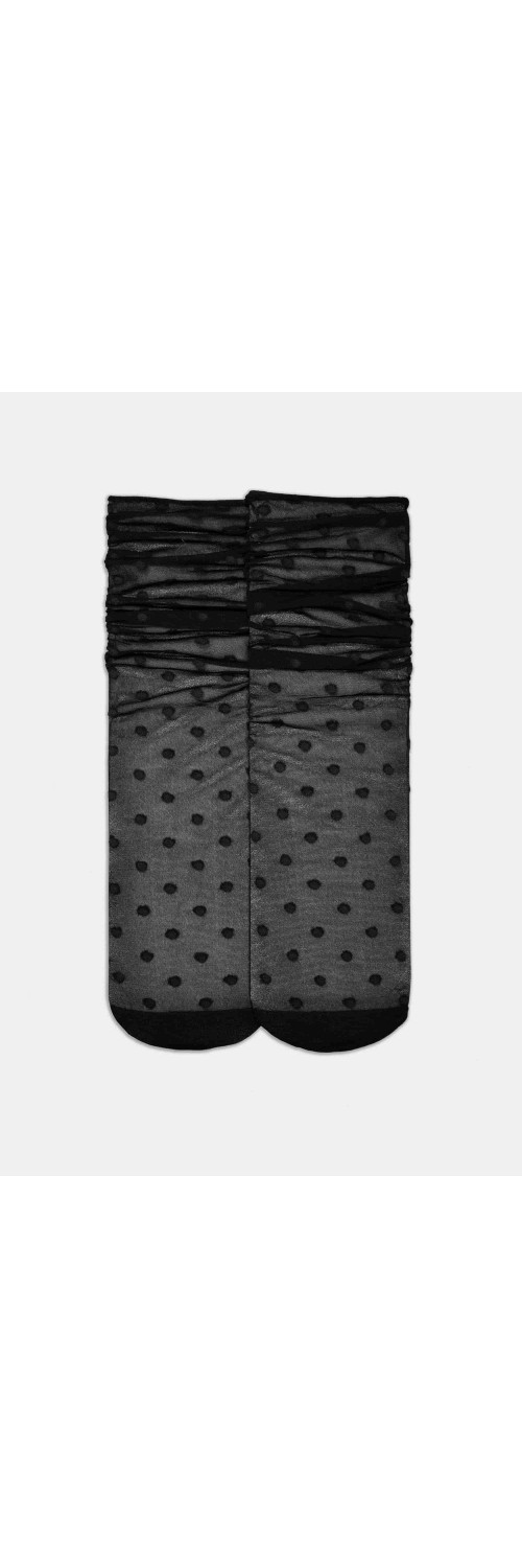 Шкарпетки у горошок для жінок Legs G11 Socks points чорний/чорний ONESIZE-2