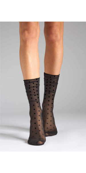 Шкарпетки у горошок для жінок Legs G11 Socks points чорний/чорний-image