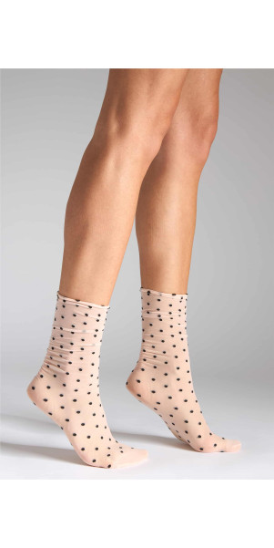 Шкарпетки у горошок для жінок Legs G11 Socks points розе/чорний-image