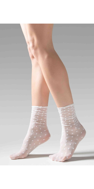 Шкарпетки у горошок для жінок Legs G11 Socks points мілк/білий-image