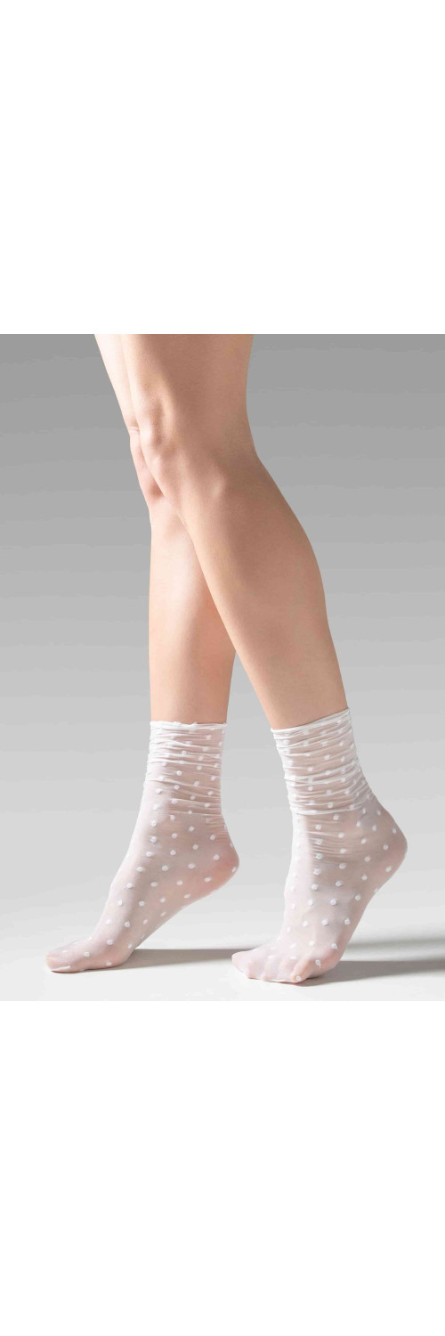 Шкарпетки у горошок для жінок Legs G11 Socks points мілк/білий ONESIZE-0