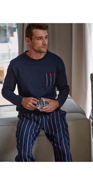 Pajamas for men Naviale MH528-02 Toronto northern blue-image