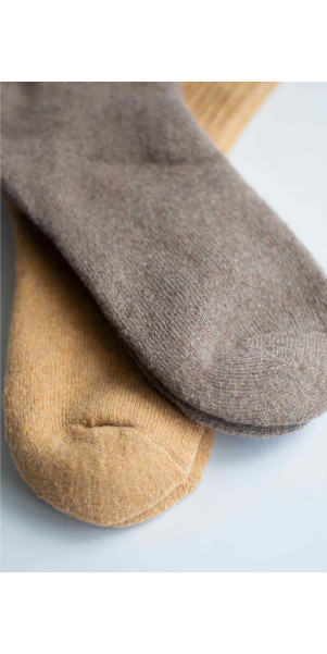 Wool socks long for women Legs W21 Socks wool terry (2 pack) peach/latte-image