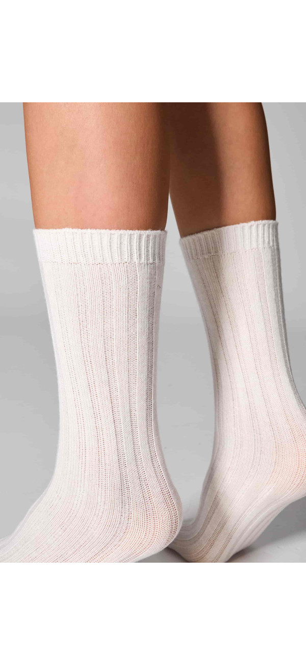 Шкарпетки теплі довгі для жінок Legs W22 Socks angora rabbit (2 пари) мілк-image