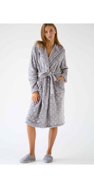 Bathrobe for women Naviale LH561-06 Royal mile melange heart-image
