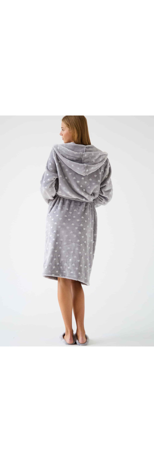 Bathrobe for women Naviale LH561-06 Royal mile melange heart  S-3