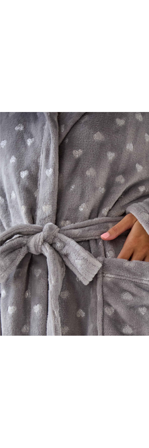 Bathrobe for women Naviale LH561-06 Royal mile melange heart  S-2