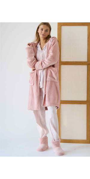 Bathrobe for women Naviale LH564-01 Kyoto pink sakura-image