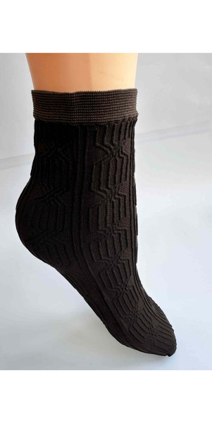 Шкарпетки з малюнком довгі для жінок Legs L1950 Calzino nodi ебано-image