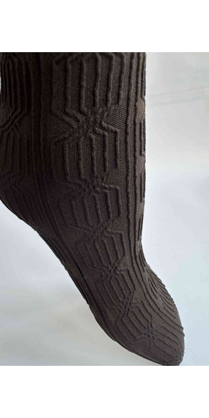 Шкарпетки з малюнком довгі для жінок Legs L1950 Calzino nodi ебано-image
