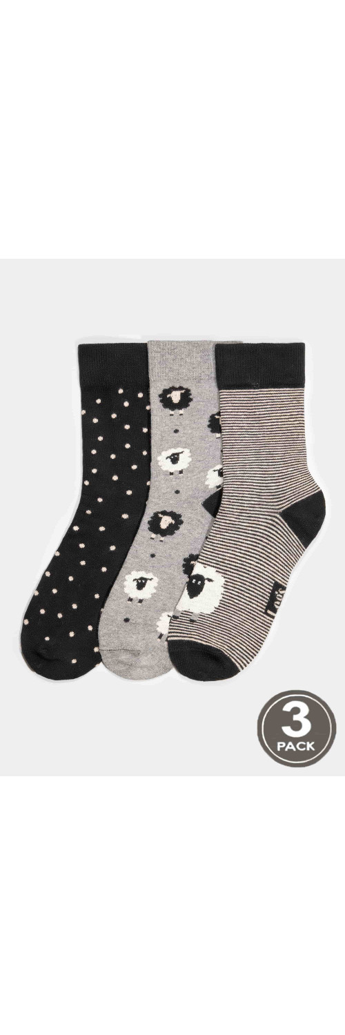 Шкарпетки бавовняні довгі для жінок Legs 130 Socks (3 пари) мікс 36-40-0