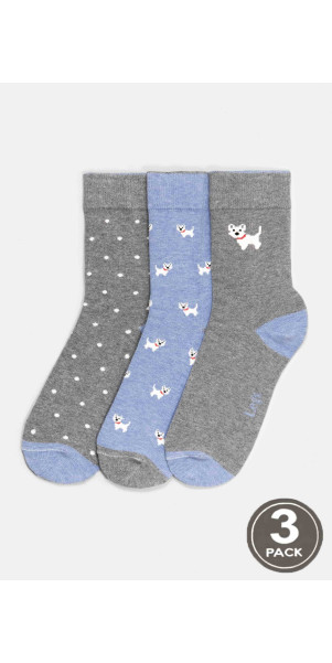 Шкарпетки бавовняні довгі для жінок Legs 132 Socks (3 пари) мікс-image