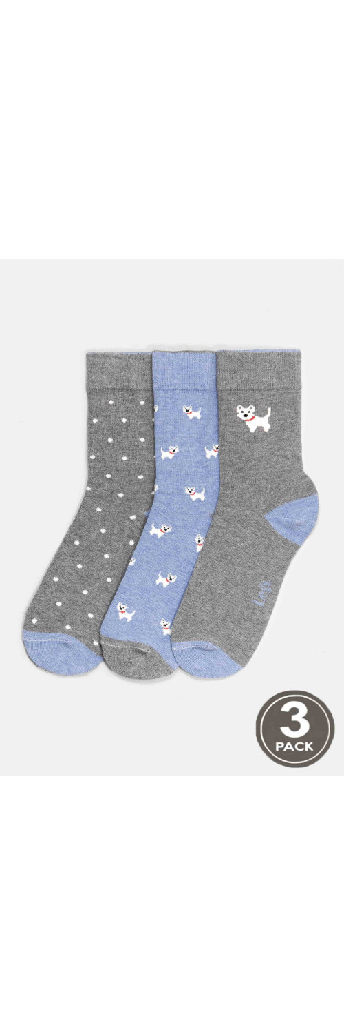 Шкарпетки бавовняні довгі для жінок Legs 132 Socks (3 пари) мікс 36-40-0