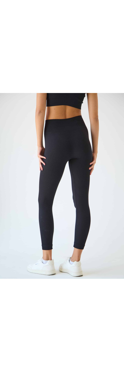 Leggings for women Legs L1948 Leggings seamless rib nero  S/M-2