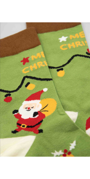 Cotton socks long for women Legs CW121 Christmas socks cotton olive-image