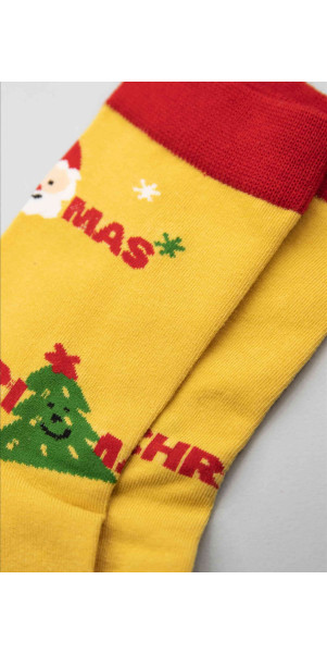 Cotton socks long for women Legs CW123 Christmas socks cotton аpricot-image
