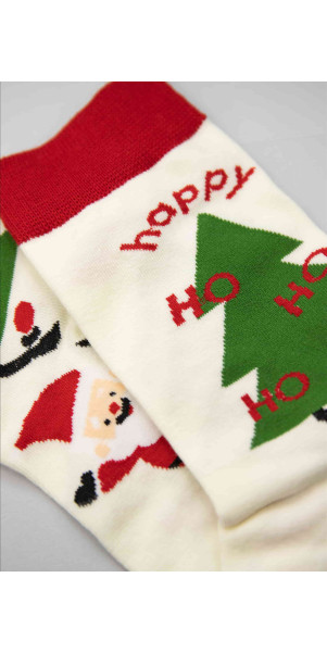 Cotton socks long for women Legs CW124 Christmas socks cotton milk-image