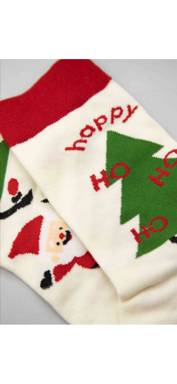 Cotton socks long for women Legs CW124 Christmas socks cotton milk-image