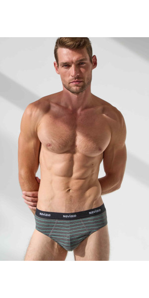 Underpants slips for men Naviale MU202-02 Sierra graph with turquoise shades-image