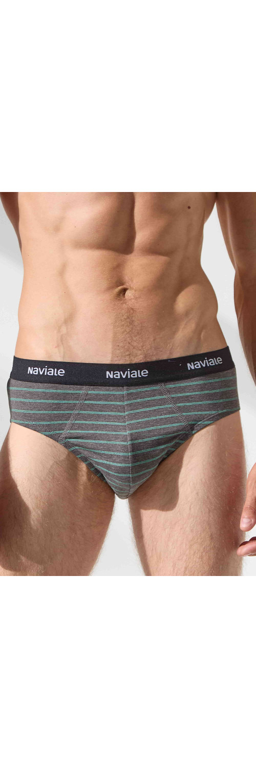 Underpants slips for men Naviale MU202-02 Sierra graph with turquoise shades  L-3