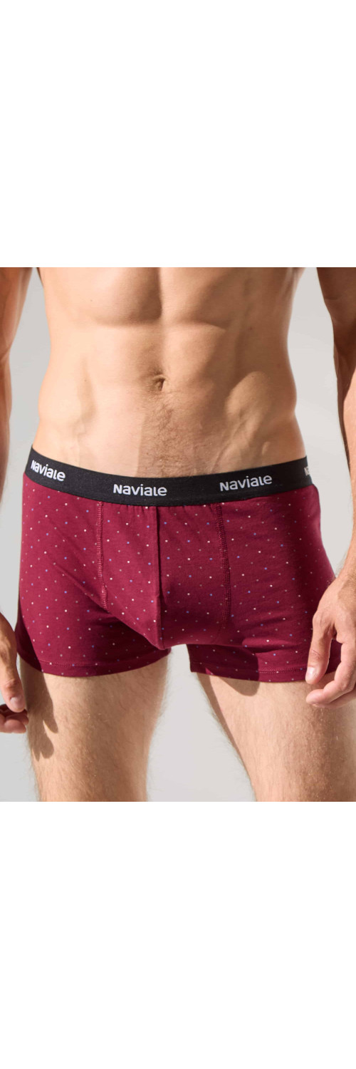 Underpants for men Naviale MU212-02 Aston burgundy with small squares  L-3