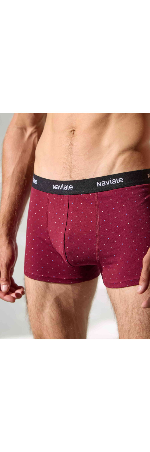 Underpants for men Naviale MU212-02 Aston burgundy with small squares  L-2