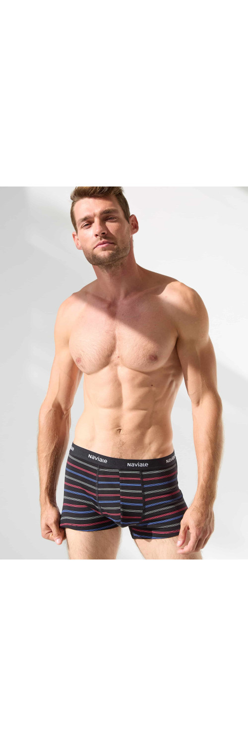 Underpants for men Naviale MU212-02 Aston black with colored tan  L-0