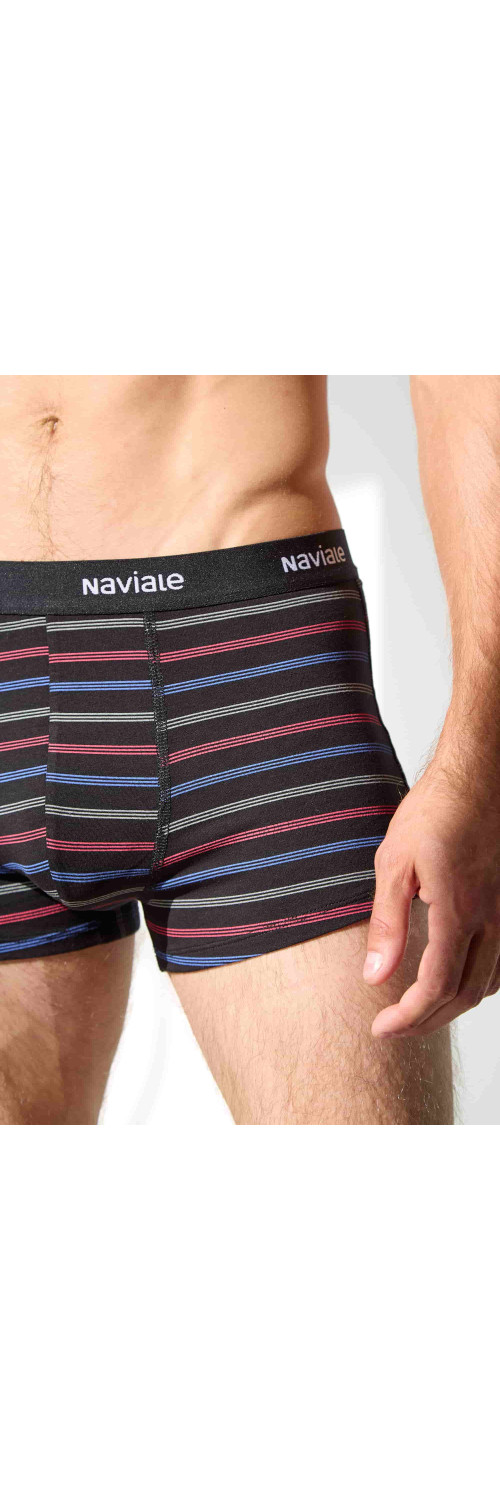 Underpants for men Naviale MU212-02 Aston black with colored tan  L-2