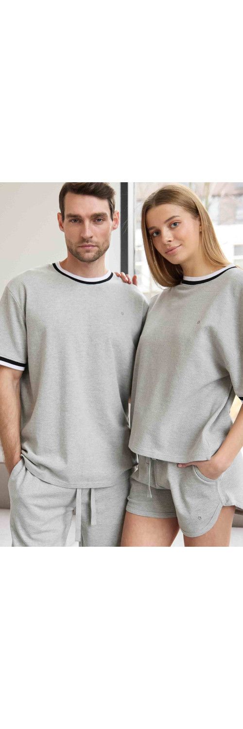 T-shirt unisex Naviale UH320-02 London melange  XL-0