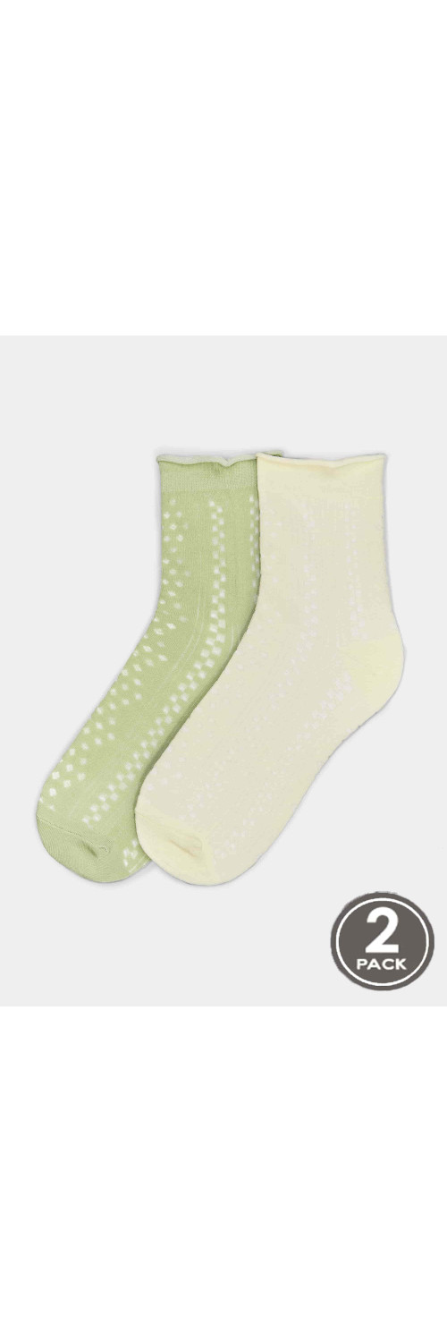 Cotton socks long for women Legs G16 Cotton rhomb (2 pack) vanilla/pistache  36-40-0