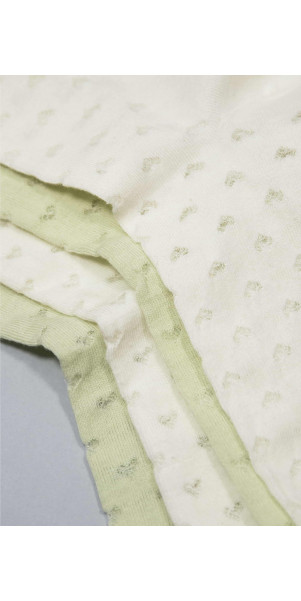 Cotton socks long for women Legs G17 Socks cotton heart (2 пари) (2 pack) cream/green tea-image