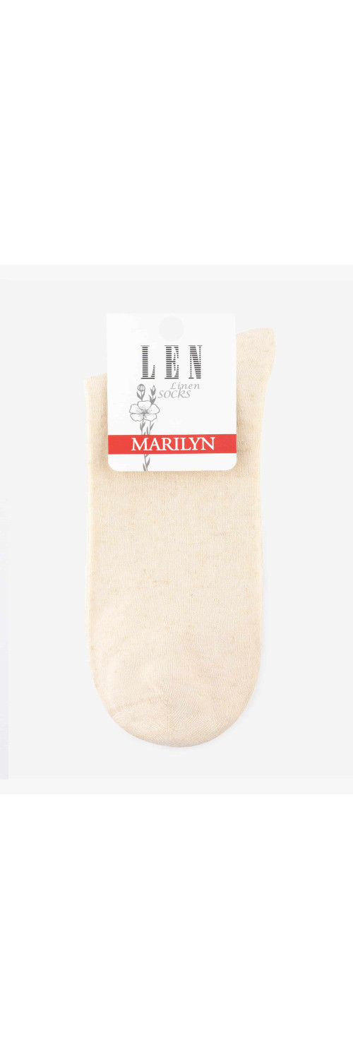 Шкарпетки довгі для жінок Marilyn Socks damskie len натуральний ONESIZE-1