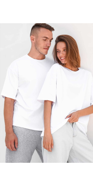 T-shirt oversize unisex Naviale UH320-01 Oversize unisex delta white-image