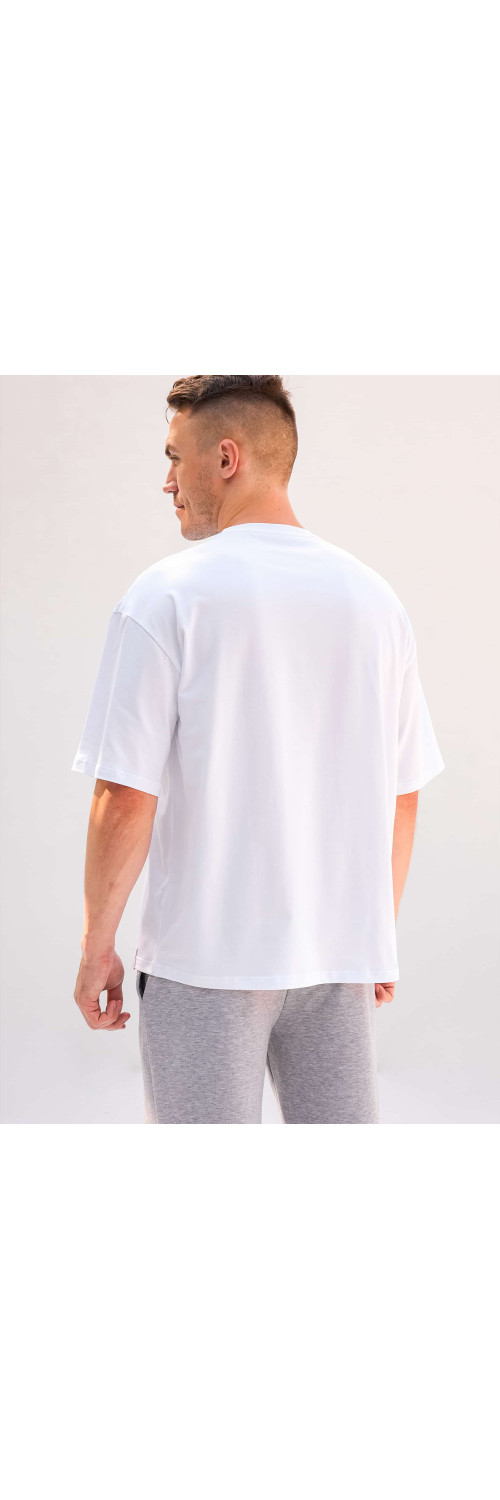 T-shirt oversize unisex Naviale UH320-01 Oversize unisex delta white  S-3