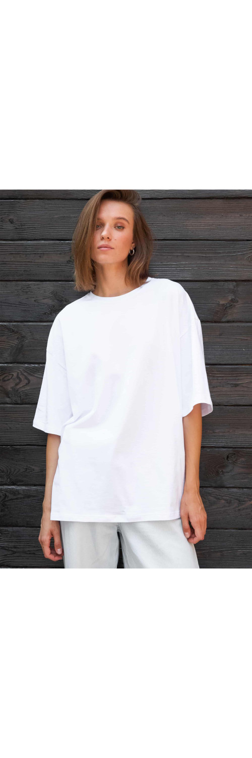 T-shirt oversize unisex Naviale UH320-01 Oversize unisex delta white  S-4