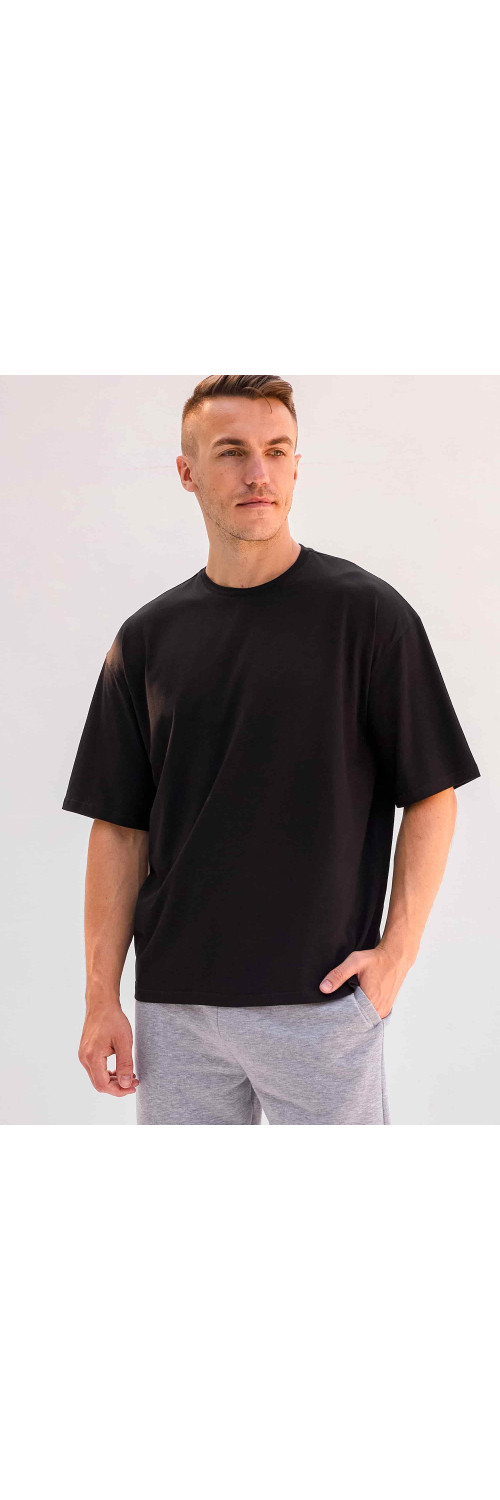 T-shirt oversize unisex Naviale UH320-01 Oversize unisex delta black  S-0
